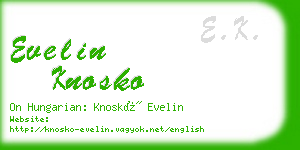 evelin knosko business card